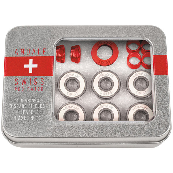 ANDALE SWISS Pro Rated Bearings inkl. Spacer & Axle Nuts