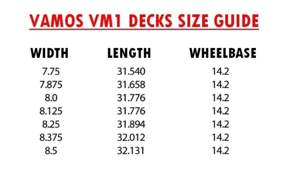 VAMOS VM1 RED SPEED STAINED Deck