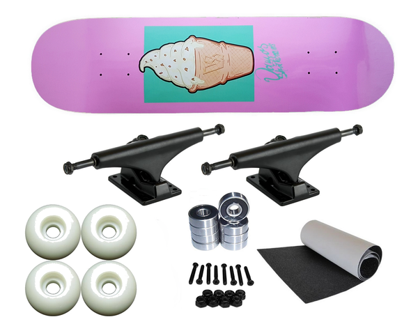 Vamos ICE Deck, Achsen, Grip, Bearings, Wheels Komplett Skateboard Setup 8.00"