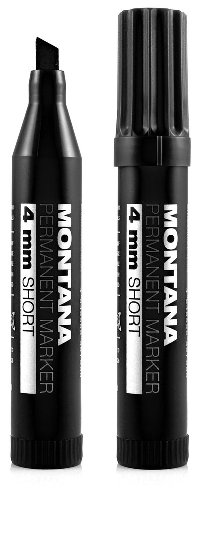 MONTANA Permanent Short Marker 4mm - Black