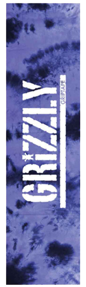 GRIZZLY GRIPTAPE Tie-Dye White Stamp Purple Grip 9"