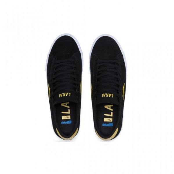 LAKAI Newport Shoes - black/gold suede