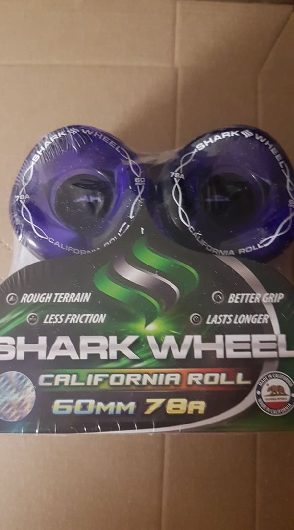 SHARK WHEELS California Roll 60mm / 78A Transparent Purple