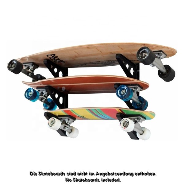 WALL MOUNTED BOARD RACK - Skateboard Wandhalterung (für 3 Boards)