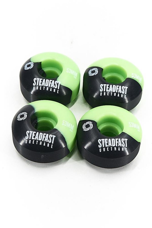 STEADFAST WHEELS 50-50 Black/Green 53mm 100A