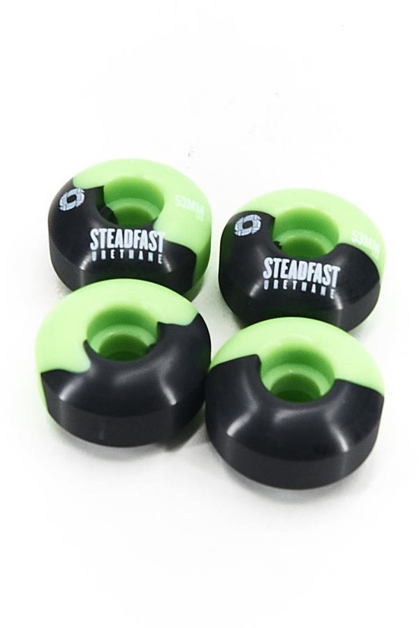 STEADFAST WHEELS 50-50 Black/Green 53mm 100A