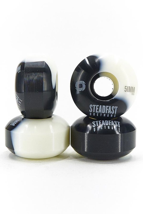 STEADFAST WHEELS 50-50 Black/White 51mm 100A
