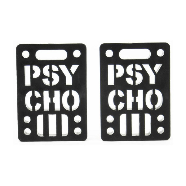 PSYCHO Soft Risers 1/4" Black (2 Stk.)