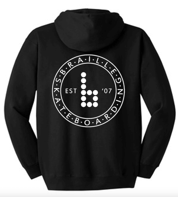 BRAILLE CIRCLE HOODIE Black (Only XXL Left)