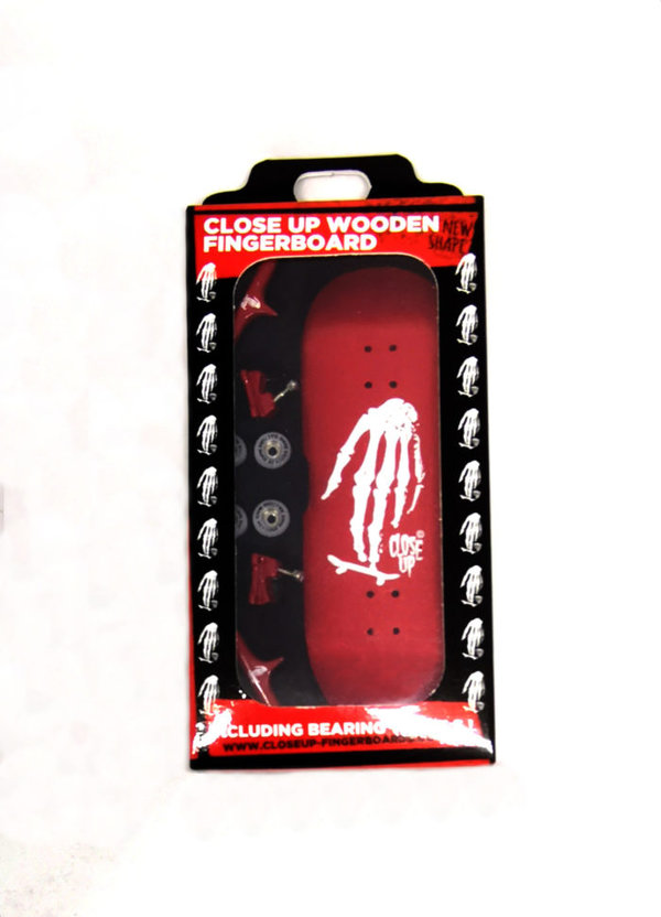 CLOSE UP SKULL HAND RED BG Fingerboard Set 33mm Medium Concave