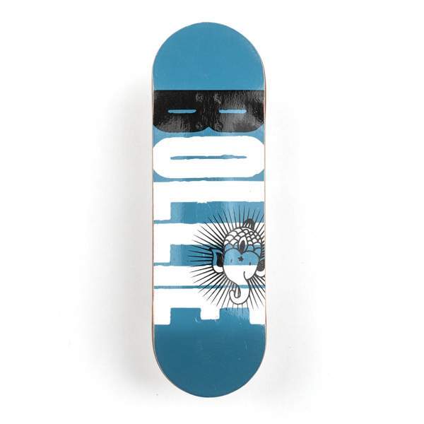 BOLLIE Fingerboard "Logo New" blue Set silver/white