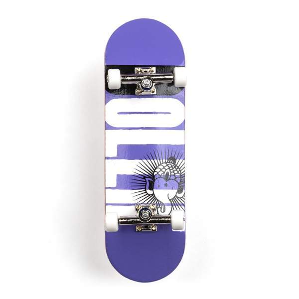 BOLLIE Fingerboard "Logo New" purple Set silver/white