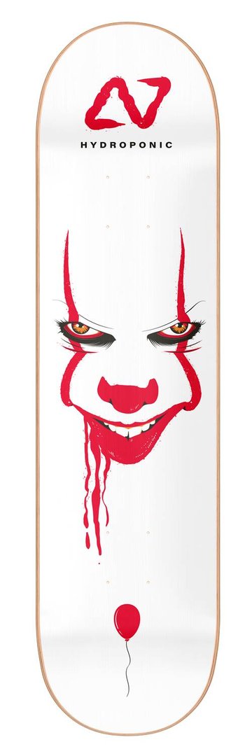 HYDROPONIC Horror Skateboard Deck 8.00" Clown